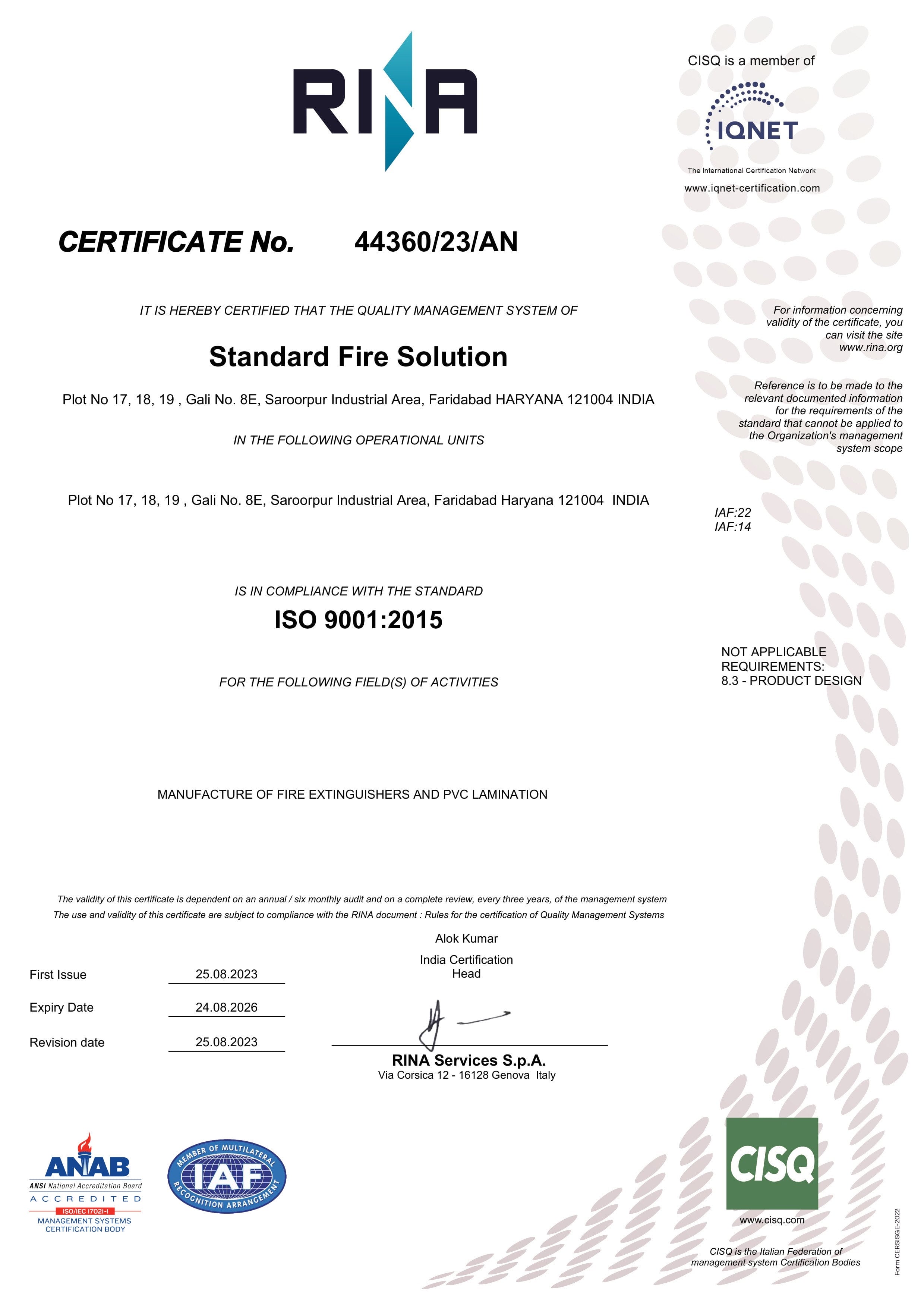 ISO 9001 : 2015