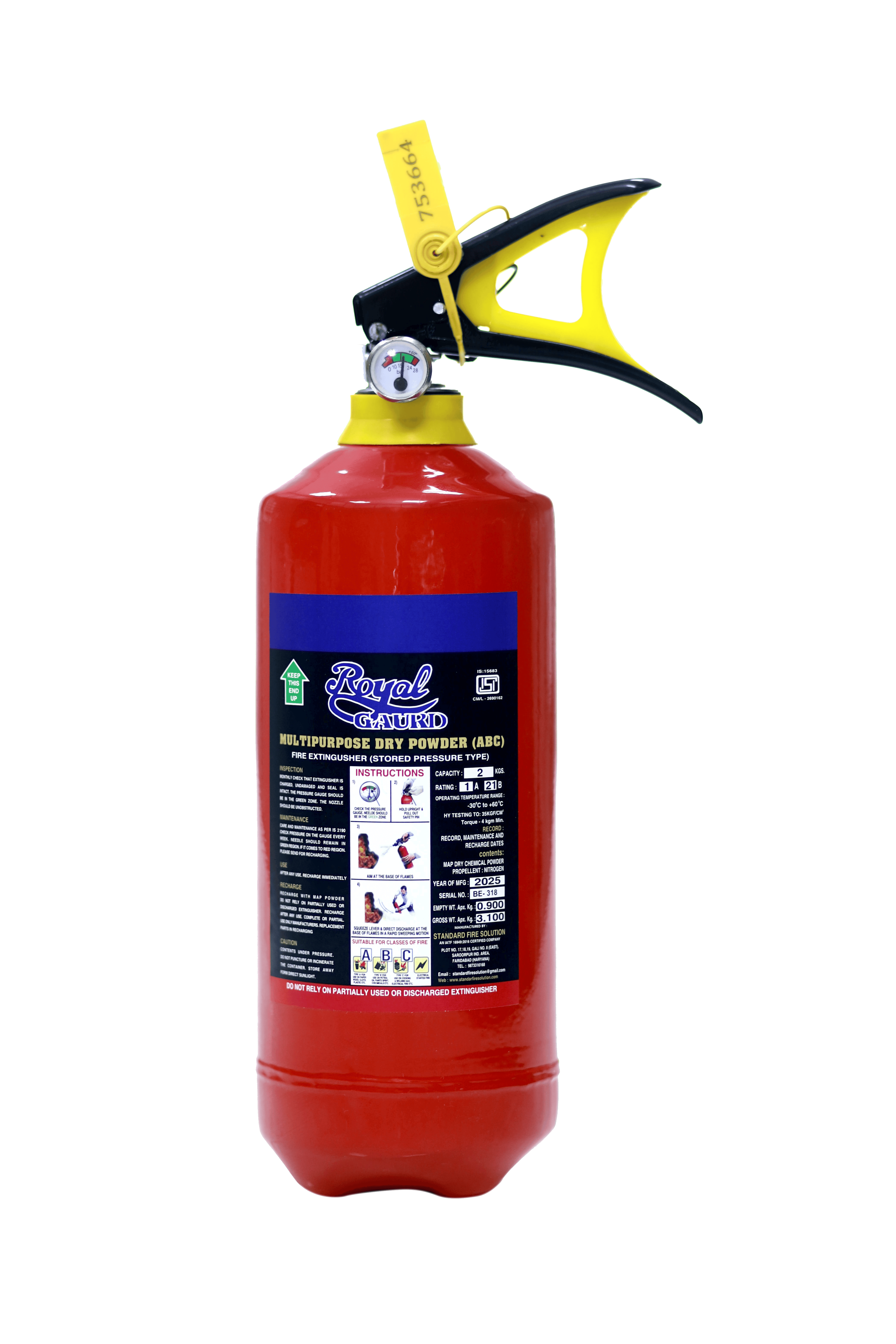 2 Kg MAP Dry Powder Fire Extinguisher